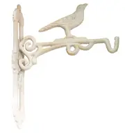 Mr Gecko Cast Iron Hand Made 1 Hook Hanger Bird Antique White
