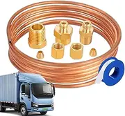 Mechanical Oil Pressure Gauge Kit | Oil Pressure Gauge Copper Tube Installation Kit - Complete Sturdy Oil Pressure Gauge Pressure Test Tool for Trucks Tractors