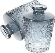 2Pcs Carved Glass Essential Oil Bottles for Home Aromatherapy for Spa Office Bathroom Compact Design for Fragrance Diffusion and Air