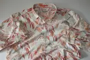 Tommy Bahama Shirt Siesta Keys Floating Fronds White Island Zone LS New Medium M