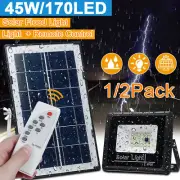Outdoor Solar LED Street Lights 170 LED Dusk To Dawn Waterproof Garden Road Lamp