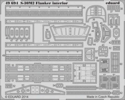 Eduard 1/48 Sukhoi Su-30M2 Flanker Cockpit+Interior (Academy) 49694