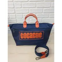 在飛比找蝦皮購物優惠-法國皮件品牌  LONGCHAMP  藍色尼龍手提肩背包 附