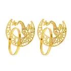 Pack of 2 Napkin Rings Hollow Moon and Star Napkin Holder Alloy Table Decoration