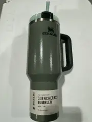 Stanley Quencher H2.0 40 oz Tumbler Cup HAMMERTONE GREEN Limited Edition - Nice!