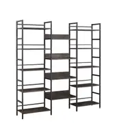 Triple Wide 5 Shelf Bookshelf