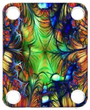 Neckplate to fit Electric Guitar Graphic Color PJ Bass Strat Tele Fractal 4