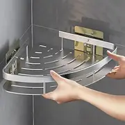 Shower Caddy Corner Shower Caddy,Triangle Towel Shower Storage Rack Corner Shelves Wall Mounted Shampoo Holder No Drill Adhesive Bathroom Shelf Organizer