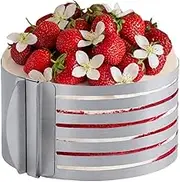 Cake Leveler Slicer - Stainless Steel Circular Baking Tool - Multi Layer Cake Slicer Adjustable, 7-Layer Cake Cutter Cake Slicing Accessories for Cutting