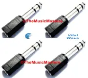 4X 1/8" 3.5mm Female Jack to 1/4" Male Plug Stereo Headphone Audio Adapter VWLTW