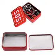 "SOS"Tin for Case Box Lid Container for Survival Gear Kits First Aid for Pill