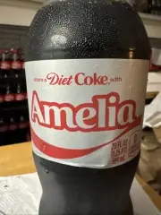 Share a Coke with Amelia 2025 Personalized Gift Coca Cola Bottle 20oz Diet