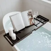 Serenity Bamboo Bath Caddy - Black