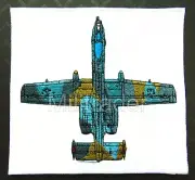A-10 Thunderbolt II European Embroidered Plane Patch (Iron-on)