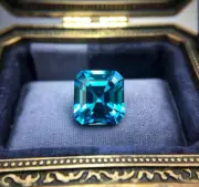 2Ct Certified Blue Color Loose Lab Grown Asscher Cut Diamond VVS1 & Clarity Gems