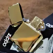 Zippo Armor Case Shine Ray Cut Edge Leutor Base Gold Insert Oil Lighter Japan
