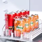Drink Organizer for Fridge, Soda Can Organizer Dispenser for Refrigerator with A