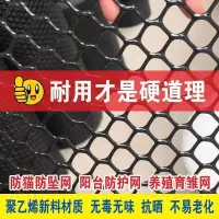 在飛比找樂天市場購物網優惠-免運速發 可開發票 黑色塑料網網格陽臺防墜網雙環防摔育雛網墊