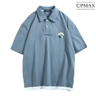 【CPMAX】韓系假兩件立領短袖POLO衫(3色可選 短袖T恤 POLO衫 假兩件上衣 立領上衣 T恤 T166)
