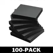 100 Pieces Sticky Notes - Self-adhesive Notepads Black