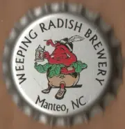 USA Plastic Lined Beer Crown Bottle Cap: Weeping Radish Brewing