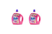 2x Fab Laundry Liquid Front & Top Loader Fresh Frangipani Cleans Expertly 4L