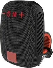 Portable Bluetooth Speaker for Bike, Waterproof Speaker, Dual Pairing Mini Outdoor Speaker with FM Radio, for Cycling Hiking (Black)