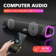 Bluetooth Computer Speaker Soundbar Stereo Sound Bar Subwoofer For Mac Laptop PC