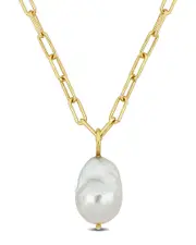 Rina Limor 18K Over Silver 13-13.5mm Pearl Necklace