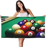 Stvyukl Oversized Microfiber Beach Towel Lightweight Sandproof Bath Towel Billiards Swim Towel Peach Skin Velvet Quick Dry Beach Towels for Adults Women Men 27.5x55in,White