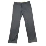 Dockers Signature Khaki Pants Mens 36 x 34 Charcoal Heather Lux Cotton Slim Fit
