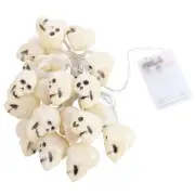 Candle Halloween Skeleton String Lights Strung Indoor Skull