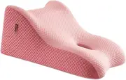 Yajuyi Cushion Wedge Pillow Comfortable Multifunctional Prone Pillow Lie Pillow for Reading Sleeping Apartment Office Gift, Double Pink