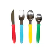 Soffritto Mini Chef 4 Piece Stainless Steel Children's Cutlery Set - Robins Kitchen