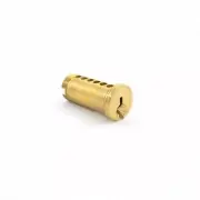 6 Pin Classic Modular Cylinder Plug E Keyway Satin Brass Finish