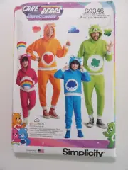 Simplicity Sewing Pattern 9346 Carebears Childrens Teens Adults Costume Sz XS-XL