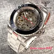 40MM Tandorio Diver Skeleton Dial Japan NH70A Mechanical Men Watch Ceramic Bezel