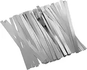 X AUTOHAUX Car Pure Nickel Strip Tape Plate 0.1x4x100mm Pure Nickel Strips for 18650 Battery Lithium Battery Pack Welding 99.6% Purity Nickel Silver Tone (Set of 100)