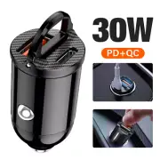 Car Charger PD+USB Dual Port Cigarette Lighter Fast Charging Adapter Universal