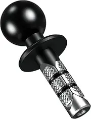 BRCOVAN Metal Motorcycle Fork Stem Mount Base with 1'' TPU Ball for Stem Holes 12mm to 25.4mm in Diameter, Compatible with RAM Mounts B Size 1 Inch Ball Double Socket Arm