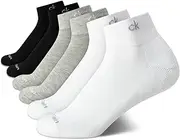 [Calvin Klein] Women's Athletic Sock - Cushion Quarter Cut Ankle Socks (6 Pack)