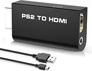 PS2 to HDMI Converter Adapter, ALife Video Converter PS2 to HDMI Converter with 3.5mm Audio Output for HDTV HDMI Monitor Supports All PS2 Display Modes