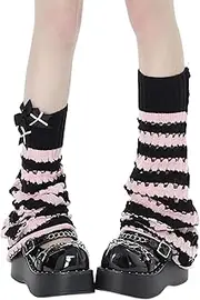 [Oxtxuzdm] 1Pair Knit Long Socks Leg Warmers Harajukus Boot Socks Winter Ankle Heap Socks Middle Tube Socks for Women Girls