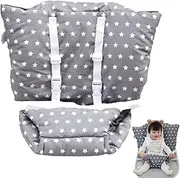 High Chair Cushion | Star Pattern Chair Pad Cover - High Chair Pad Baby High Chair Padding Cover Protection Pad with Adjustable Straps for Babies