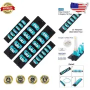 Efficient 4PCS OM3 Fiber Patch Panel with 6 Duplex LC Adapters - Low Loss Design