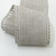 Cross Stitch 27 ct linen banding 3" wide Natural Raw perforated decorative edge