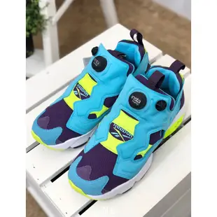 MR.CH REEBOK INSTA PUMP FURY 透氣網 充氣 慢跑鞋 藍紫黃綠 毛怪 M46892 女