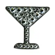 Swarovski Martini Clear Golf Ball Marker and Happy Olives Hat Clip