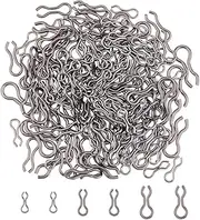 SUPERFINDINGS 240Pcs 3 Sizes Fishing Sinker Eyes for Lead Weight Mould 6/7.5/10mm for Catfishing Lead Moulds Fishing Lures Eyelet Loops Tackle Swivels Clip Fishing Accessorise