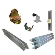 Complete Sliding Gate Hardware Kit for 4m Cladded Gate 78mm flat mount wheels